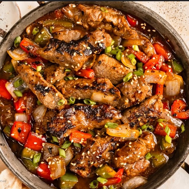 Pepper Steak with Onion.