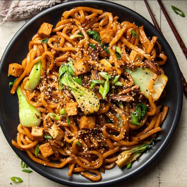 Stir-Fried Udon Noodles.