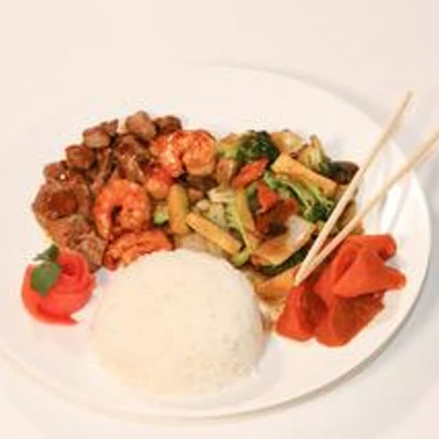 Hibachi Steak & Shrimp.