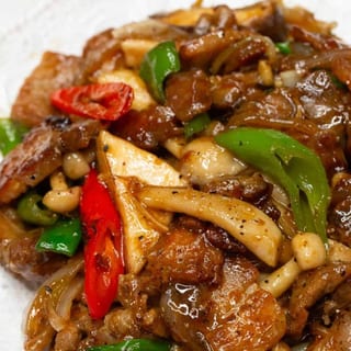 Roast Pork with Mushrooms