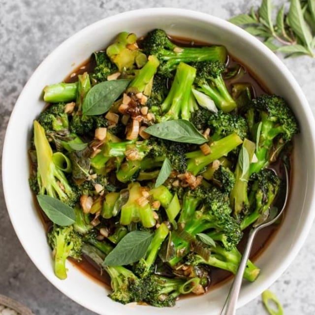 Broccoli with Hot Garlic Sauce.