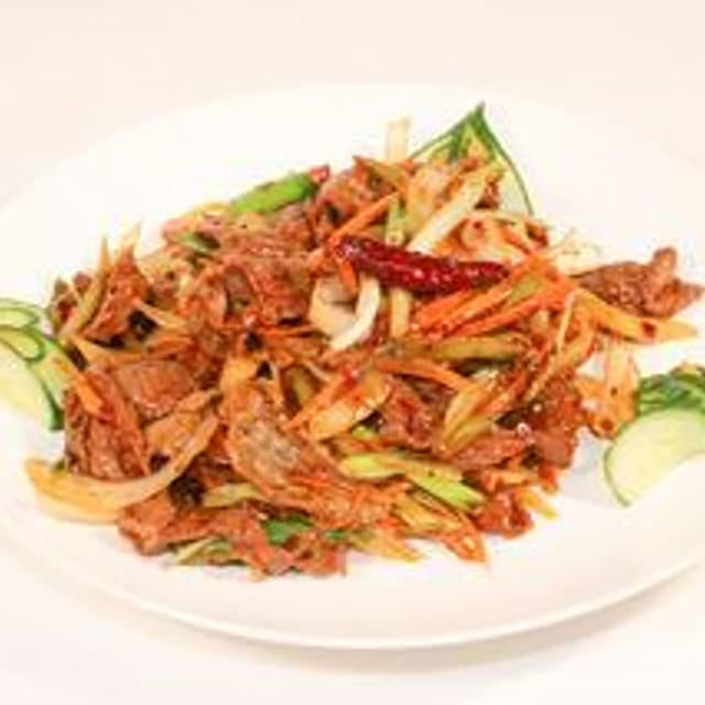 Hot Spiced Shredded Beef.